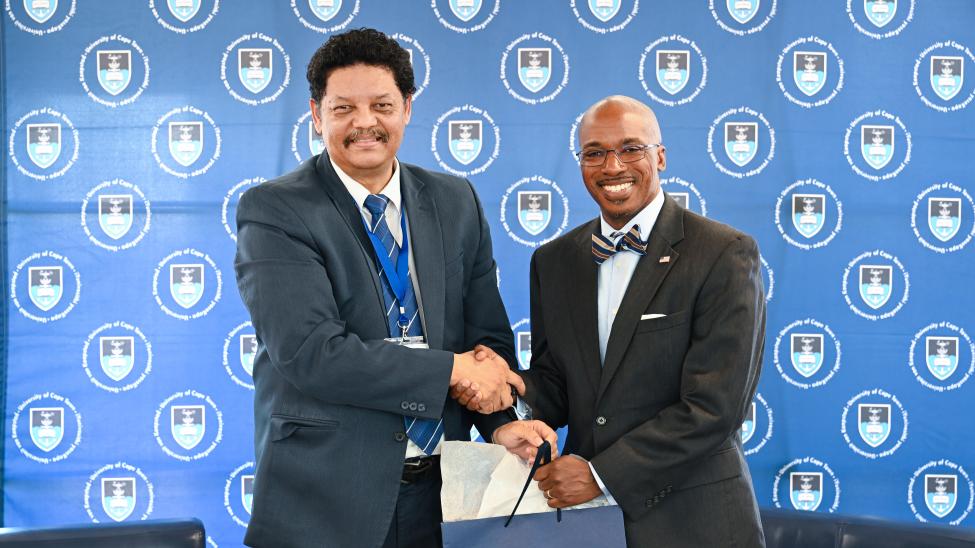 US Ambassador and Quinton Johnson, PhD